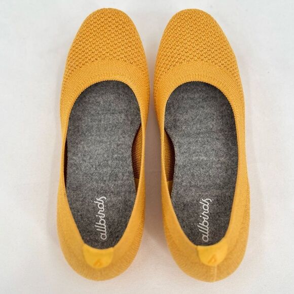 Allbirds Knit Tree Breezers Thrive Yellow Renewable Slip On Ballet Flats Size 6 - Picture 7 of 14